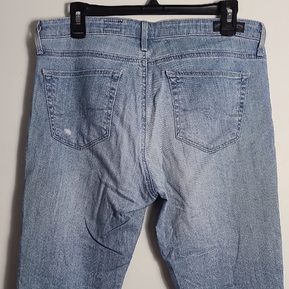ADRIANO GOLDSCHMIED The Mid Rise Stevie Capri Slim Straight Soft Denim Size 31 - Picture 12 of 14